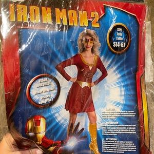 Women’s iron man 2 dress with face shield
